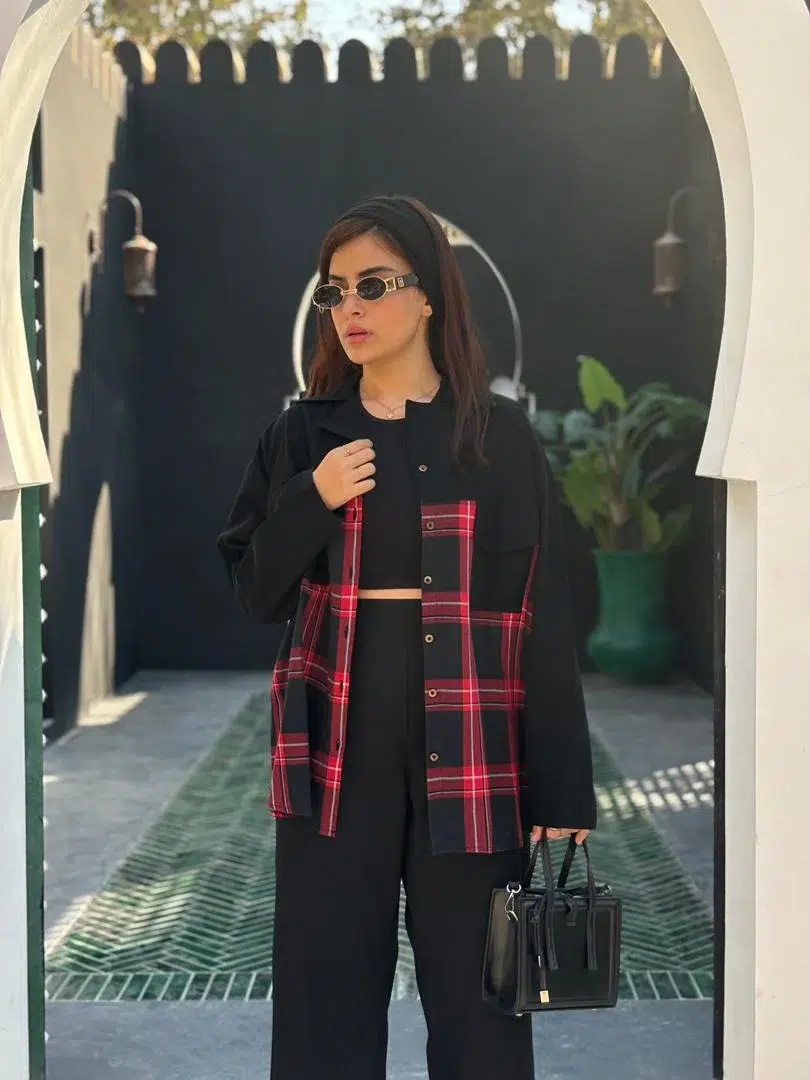 پیراهن چهارخونه دخترانه
